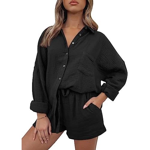 Trendy Queen Two Piece Sets For Women Summer Short Sets Beach Vcation Lounge Pajama 2 Piece Spring Outfits Fashion 2025