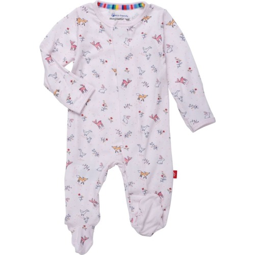 Baby Woodsy Tale Footie, 12-18M, Pink
