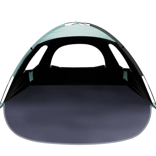 WhiteFang Beach Tent Anti-UV Portable Sun Shade Shelter for 3/4/6/8 Person, Extendable Floor with 3 Ventilating Mesh Windows Plus Carrying Bag, Stakes and Guy Lines