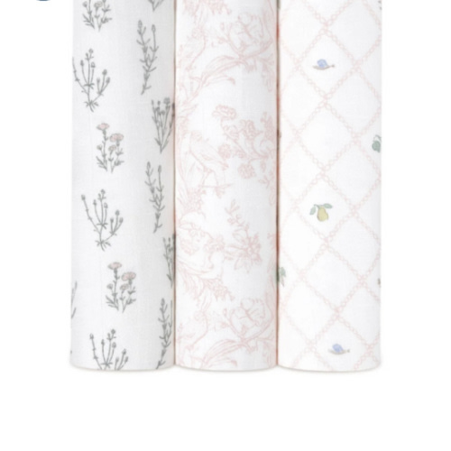 French Floral Silky Soft Swaddle 3 Pack | aden + anais