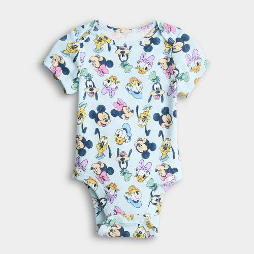Baby Jumping Beans® Disney's Mickey Mouse & Friends Heads Short Sleeve Lapped Shoulder Bodysuit
