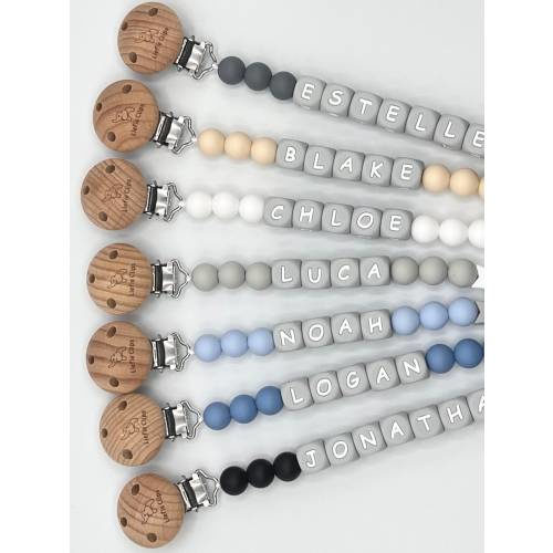 Pacifier Clip Personalized, Baby Gift, Baby Shower Gift, Personalized Pacifier Clip, Engraved Rattle, Personalized Rattle Ring