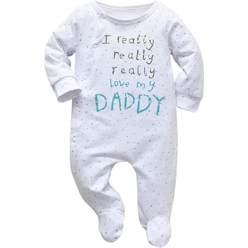 KuKitty Baby Boys Girls Romper Letter Print Jumpsuit