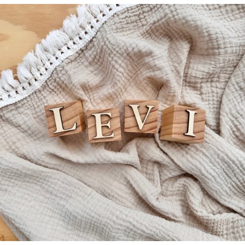 Handmade Wooden Name Blocks | Personalized Baby Kids Wooden Blocks | Montessori Wooden Toy Nursery Decor | Baby Name Gift