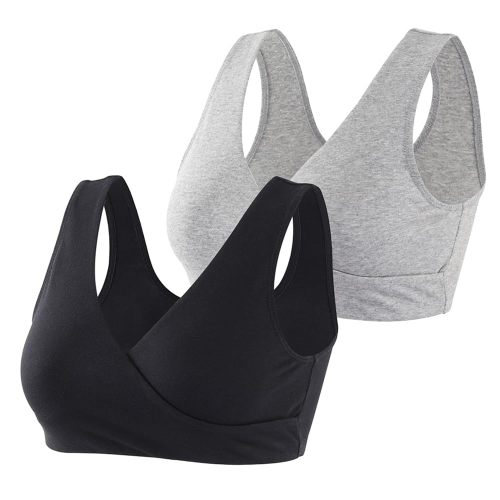 Women's Cotton Wireless Sleep Bra for Nursing and Maternity