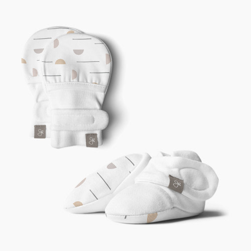 Goumi Kids Organic Cotton Mitts & Boots - Geo Dash, 0-3 Months