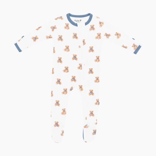 Kyte Baby Printed Zipper Footie - Teddy Bear, 3-6 M