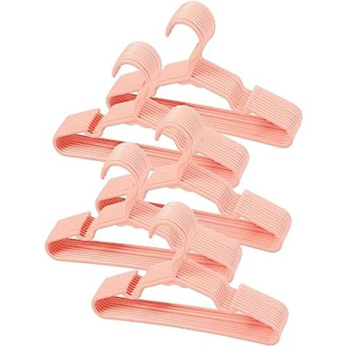 50 pcs Pink Baby Nursery Closet Hangers,Non-Slip Laundry Infant Pant Hanger for Newborn Clothes Gift,Ultra-Thin Child Coat Hanger for Girl Boy Toddler Kid