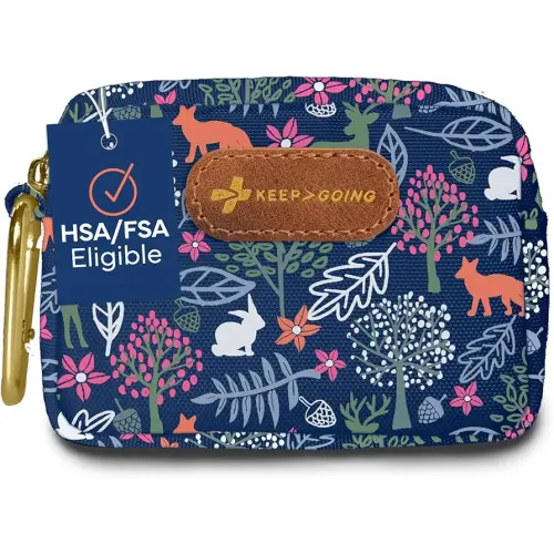 KeepGoing Small Travel First Aid Kit Kids – 60 Pc. Mini First Aid Kit for Purse, Diaper Bag, & Backpack with Latex-Free Bandages – 4 Oz., & 4.5 x 3.5 x 2 in, TSA-Approved