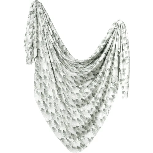 Copper Pearl Large Premium Knit Baby Swaddle Receiving Blanket Evergreen