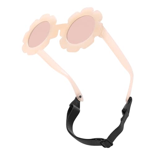 COASION Bendable Flexible Polarized Newborn Baby Flower Sunglasses with Strap for Infant Girls Boys Age 0-24 Months