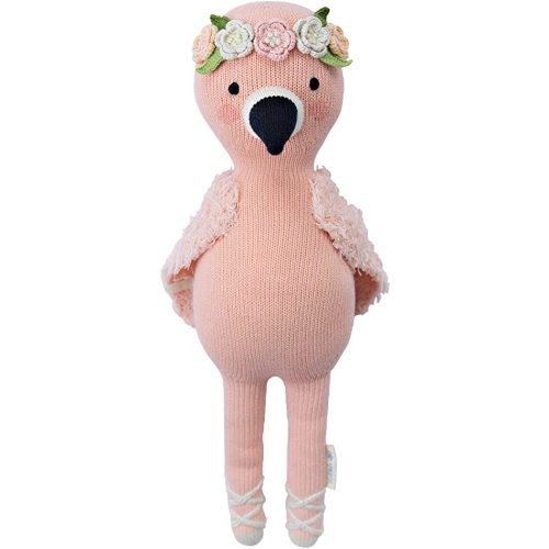 cuddle + kind Penelope The Flamingo Little 13" Hand-Knit Doll – 1 Doll = 10 Meals, Fair Trade, Heirloom Quality, Handcrafted in Peru, 100% Cotton Yarn