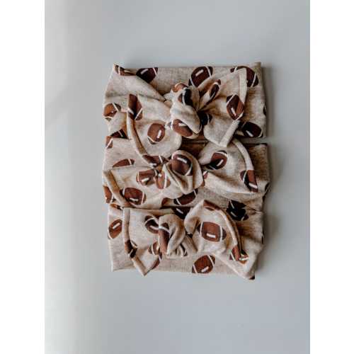 Neutral football baby headwrap, Football headband, toddler headwraps, football season headbands