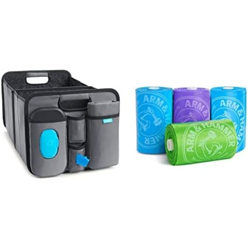 Munchkin Collapsible Trunk Diaper Changing Organizer and 60 Diaper Disposal Bags