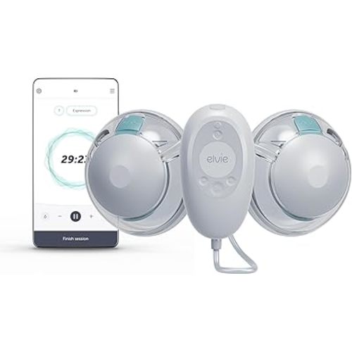 Elvie Stride 2 | Soft-Silicone Double Electric Breast Pump - Hospital-Grade Suction Breast Pump - Breast Pumping Essentials | Ultra-Quiet