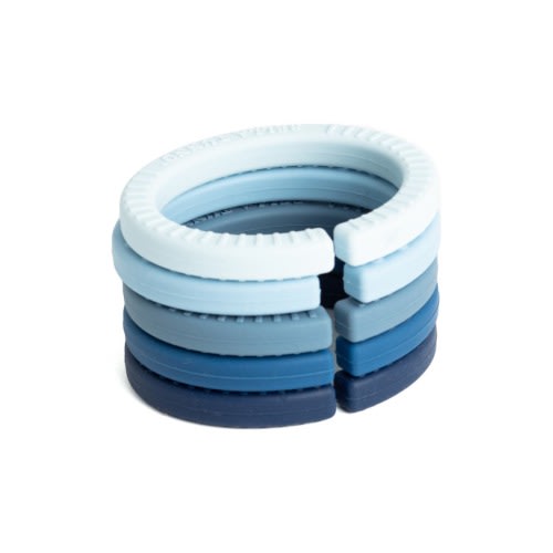Set of 5 Happy Links Teething Rings