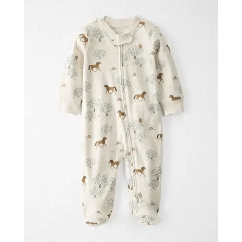 Baby Organic Cotton Sleep & Play Pajamas in Wild Horses - Little Planet | Carter's