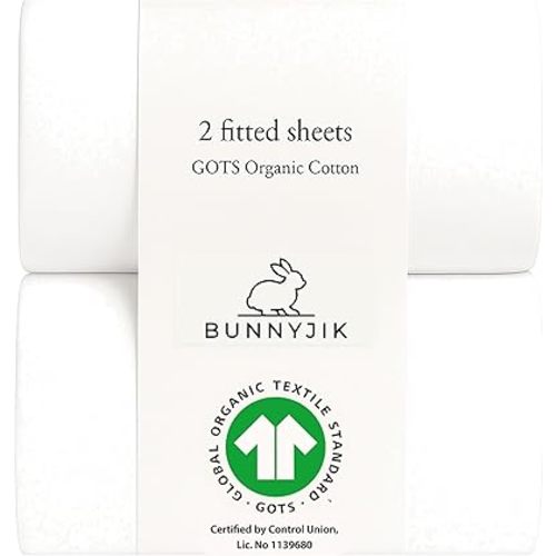 SNOO and Halo Compatible Bassinet Sheets GOTS Organic - Aegean Heritage Turkish Cotton 200 GSM - Feel The Quality at First Touch / 100% Cotton SNOO Smart Sleeper Mattress (2 Pack) Boy & Girl