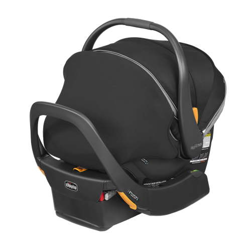 Chicco KeyFit® Max Zip ClearTex® Extended-Use Infant Car Seat and Stay-in-Car Base, Rear-Facing, 1-Hand Adjust Handle, Zip-Open Privacy Shield - Apex (Black), New