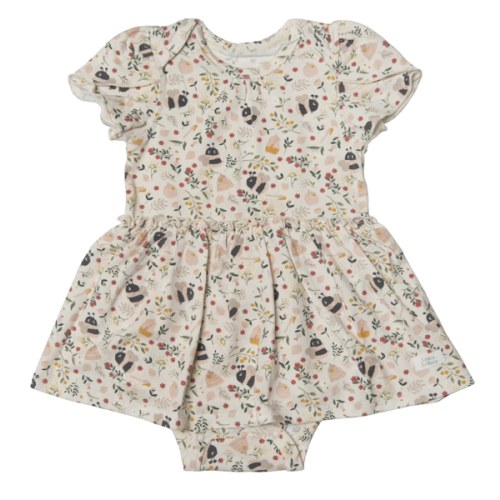 Short Sleeve Bodysuit Dress - Bumble Bees – LOULOU LOLLIPOP CA