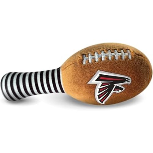 Atlanta Falcons Plush Football Rattle by Smilo - Officially Licensed NFL Baby Rattle Toy - Soft Baby Rattle with Bell - for Babies and Toddlers from 3 Months