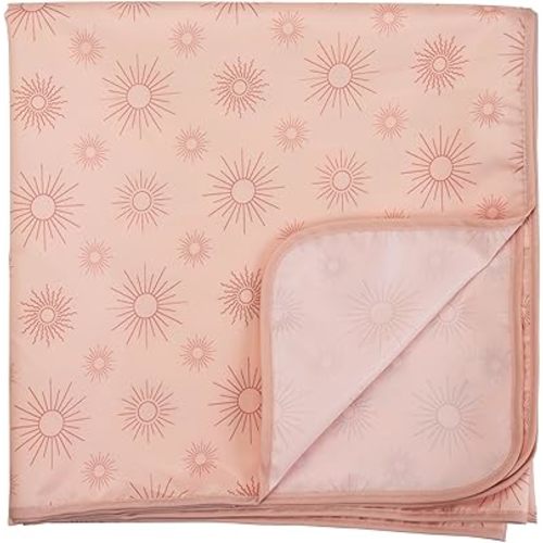 Tiny Twinkle Mess-Proof Splat Mats for Under high Chairs or Table Cover Art Projects for Baby and Toddler - Waterproof, Washable Floor or Table Splash mat 51" x 51" (Shine)