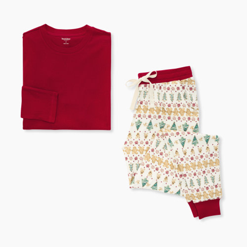 Burt's Bees Baby Womens Gingerbread Fair Isle Matching Family Pajama Set - Gingerbread Fair Isle, Medium