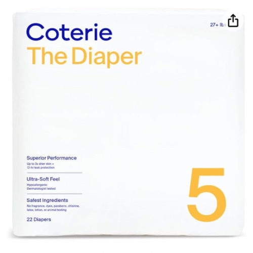 Coterie Size 5 Diapers, 22 CT