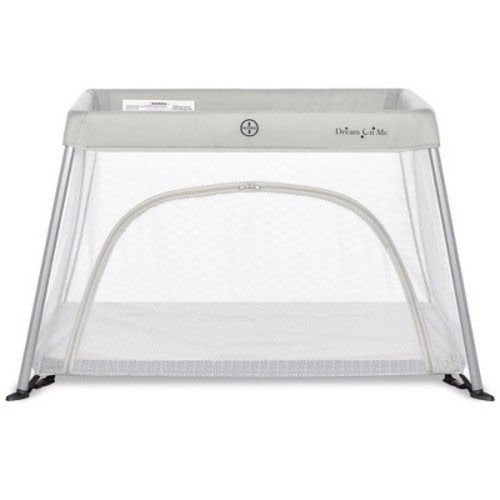 Dream On Me Travel Light Playard with Mesh Zipper Door, Grey