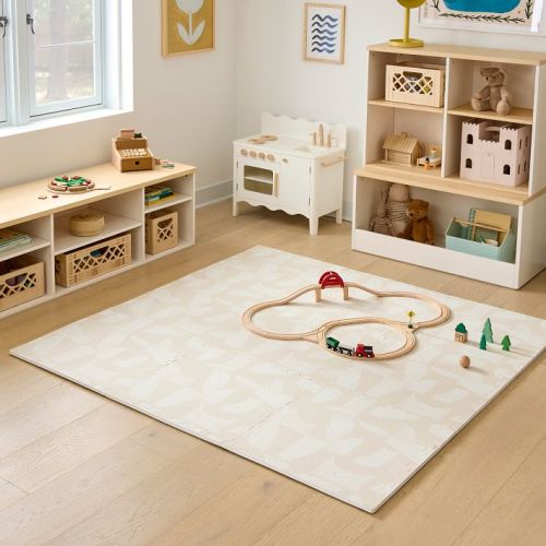 Foam Tile Play Mat - Black & White - Abstract