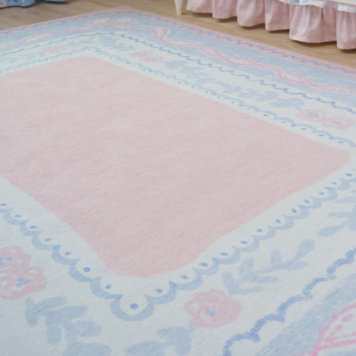 Kids Rug | Preppy Heirloom Ribbon