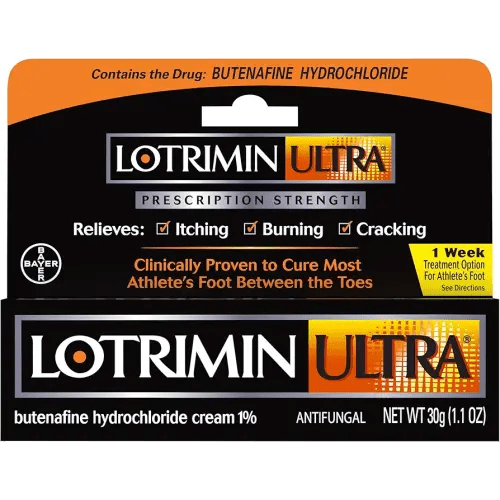Lotrimin Ultra 1 Week Athlete's Foot Treatment, Prescription Strength Butenafine Hydrochloride 1%, Cures Most Athlete’s Foot Between Toes, Cream, 1.1 Oz