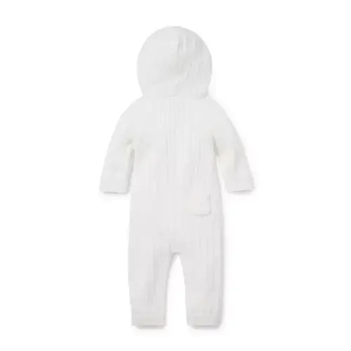 The Cable Knit Bear Ear Baby One Piece