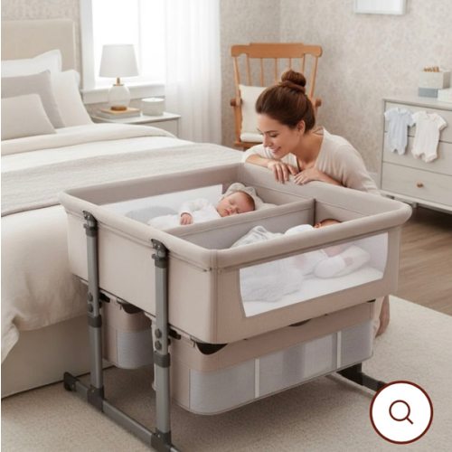 Bedside Bassinet for Twins