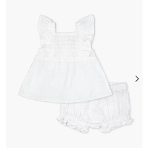 Two-Piece Gauze Smocked Set