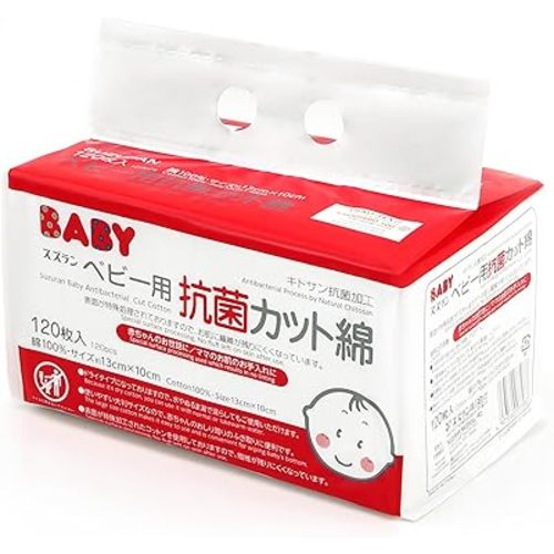 Baby 100% Pure Cotton Dry Wipes, Wet and Dry Use Disposable Towels, Unscented and Hypoallergenic, For Baby's Face and Body Cleansing and Mom's Physiological Cleanliness, 1Pack(120Pcs)