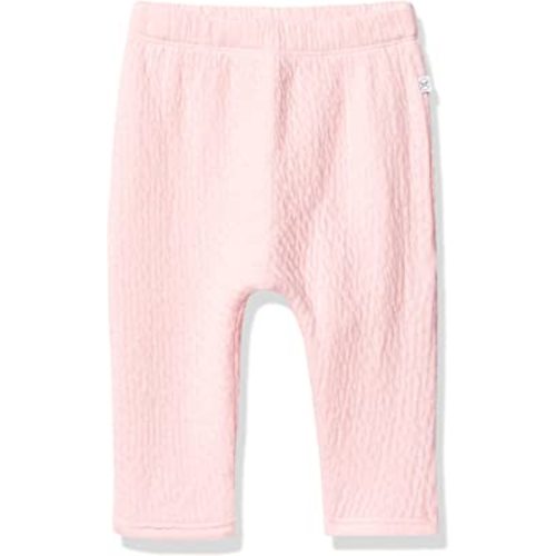 HonestBaby Matelasse Harem Pants Cozy Roomy Fit Pull on Bottoms 100% Organic Cotton for Infant Baby Boys, Girls, Unisex