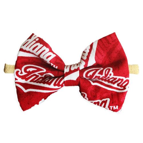 Indiana University Hoosier Hoosiers IU Newborn Baby Girl To Toddler Nylon Headband Bow - Made In USA