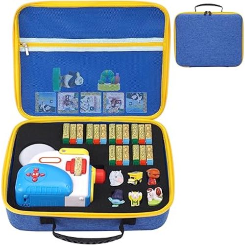 MGZNMTY Storage Case Compatible with Little Tikes Story Dream Machine Books for Kids, Storybook Projector Audio Play and Character Collection Toddler Toys Gifts Travel Box (Only Case) (Blue)