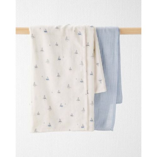 Little Planet by carter's 2pk Swaddle Blanket - Blue