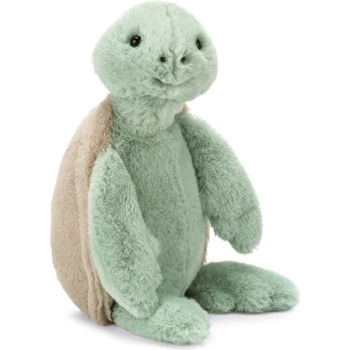 Jellycat Medium Bashful Turtle Stuffed Animal, Green