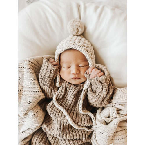 Organic Cotton Chunky Knit Bonnet