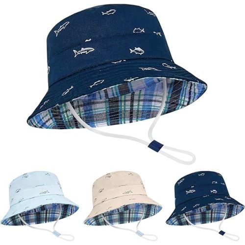 Durio Toddler Sun Hat - UPF 50+ Infant Newborn Summer Bucket Hats for Boy Girl, Wide Brim Baby Sun Hat for Beach Outdoor Play
