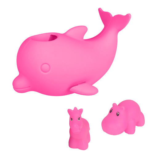 Faucet Cover Bathtub Baby Tub - Bath Spout Cover Baby Bathtub, Faucet Cover Baby Bathtub Silicone Pink Dolphin for Kids, Toddler, Infant