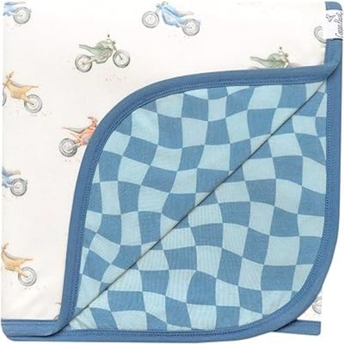 Copper Pearl Large Premium Knit Baby 3 Layer Stretchy Quilt Blanket Ryder