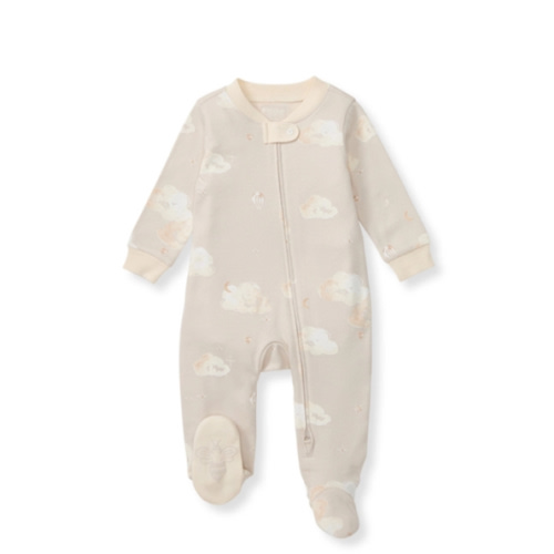 Good Night Sky Organic Cotton Sleep and Play Limestone