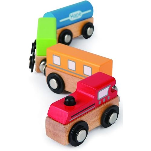 Hape Qubes Wooden Magnetic Classic Train Set