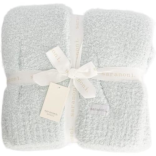 SARANONI Bamboni Baby Blanket | Luxury Plush Super Soft Blanket | Breathable Comfort Infant Baby Blankets for Boys & Girls | Sky Blue, Mini - 15” x 20”