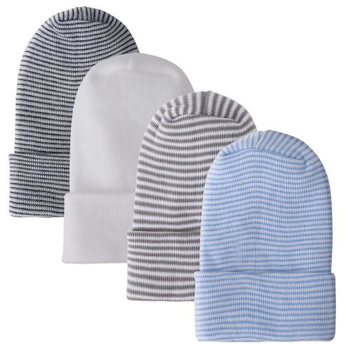 4 Pack Newborn Hospital Hat Infant Baby Hat Cap/ Beanie