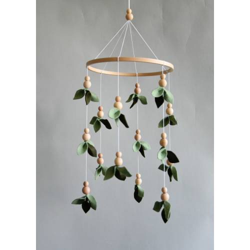 Forest Style Baby Crib Mobile Floral Nursery Baby Mobile - Etsy